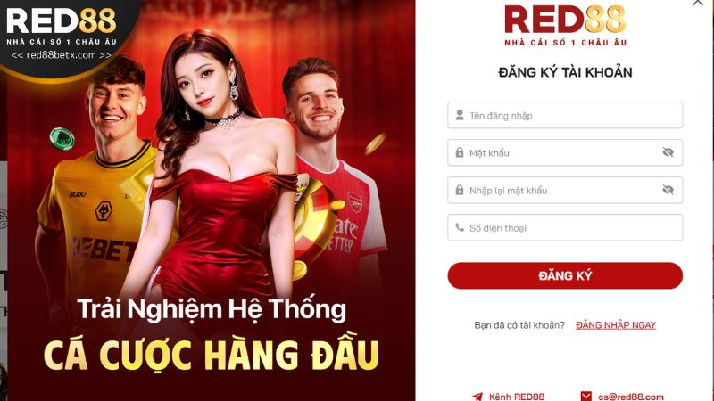 Top 3 bước đăng ký tài khoản hội viên RED88 đơn giản nhất